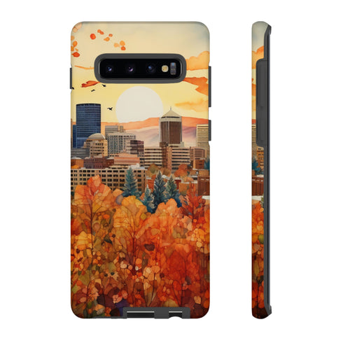 An Urban Autumn Overlook - Impact Resistant Phone Case Samsung Galaxy S10 Plus Matte